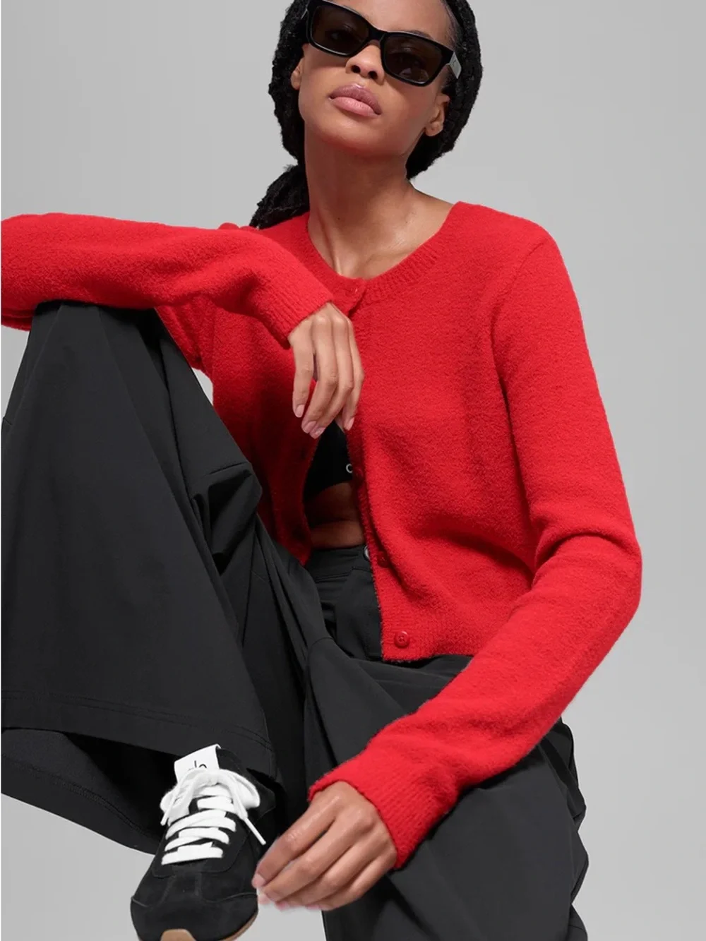 alo Snuggle Up Sweater Cropped Cardigan